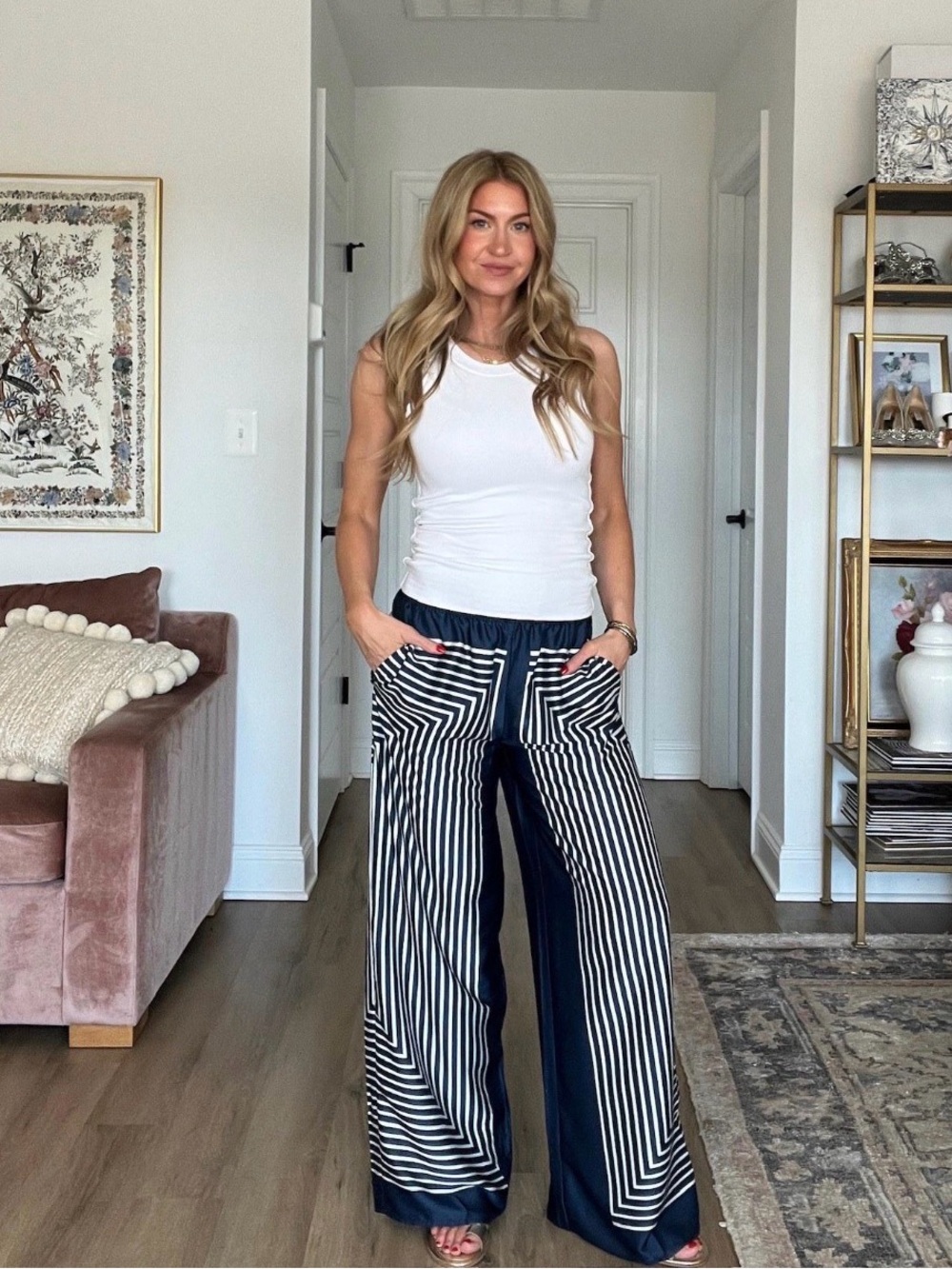 Evereve - Geo Satin Pant - Size: S